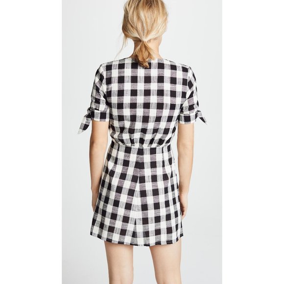 NWT 🌟 Bec & Bridge Gingham Tie Mini Dress - Picture 5 of 5